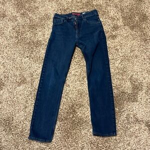 Boys size 16 Wrangler jeans, dark wash.